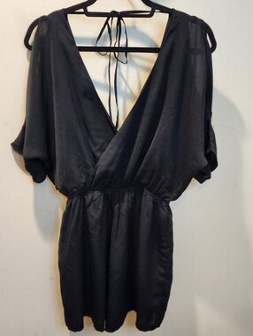 Ark & Co. Black V-Neck Tie-Back Women's Romper Sz S